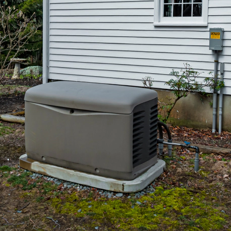 standby generator on a house